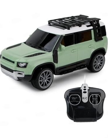 Jack Royal High-Speed Off-Road Defender Rover Rc Car with Light Racing Car Toy Vehicle Remote Control Car for Kids (Rechargeable) (Green)