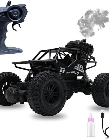 Monster Car for Kids Monster Truck Rock Climbing Car Toy for Kids | 2.4 GHz Remote with Long Range | C Type Charging | Made in India (Black)