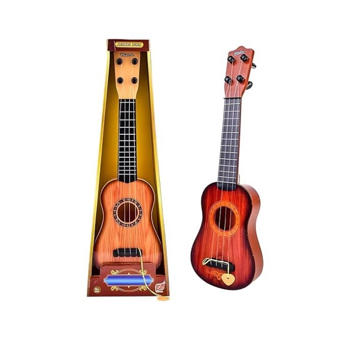4-String Musical Role Play Guitar for Kids, Perfect Guitar for Beginners Kids, Ages 3,4,5,6, Fun & Educational Toy for Early Music Learning and Development Sound Toy